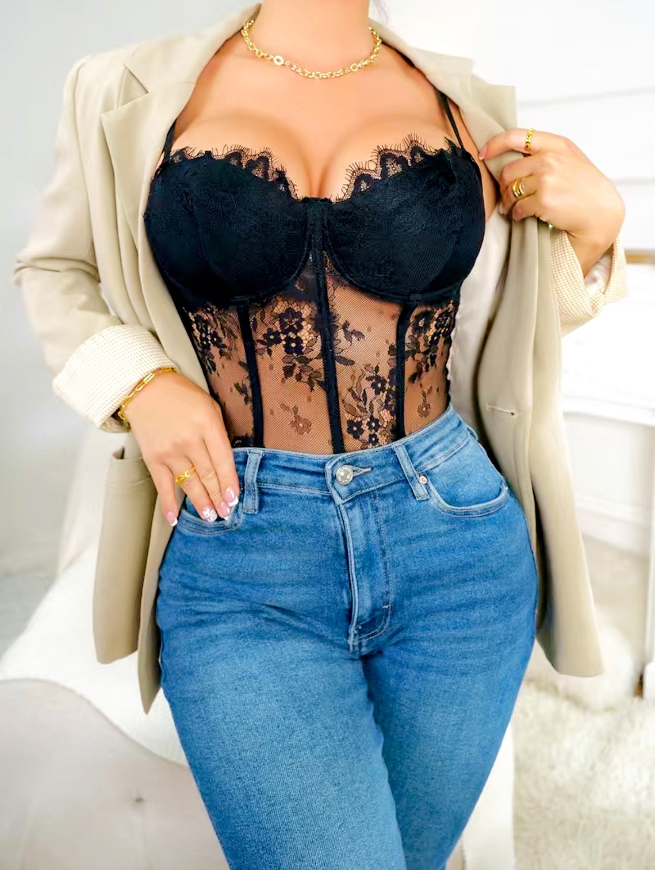 Lace Sexy Corset Stylish Top