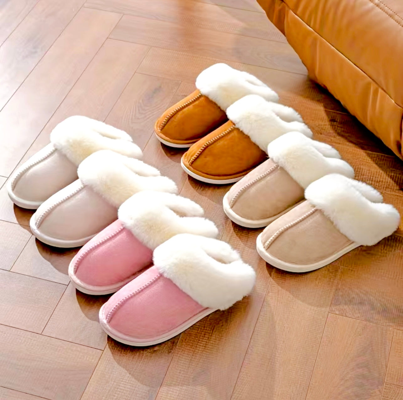 Plush Anti-Skid Cozy Unisex Cotton Slippers